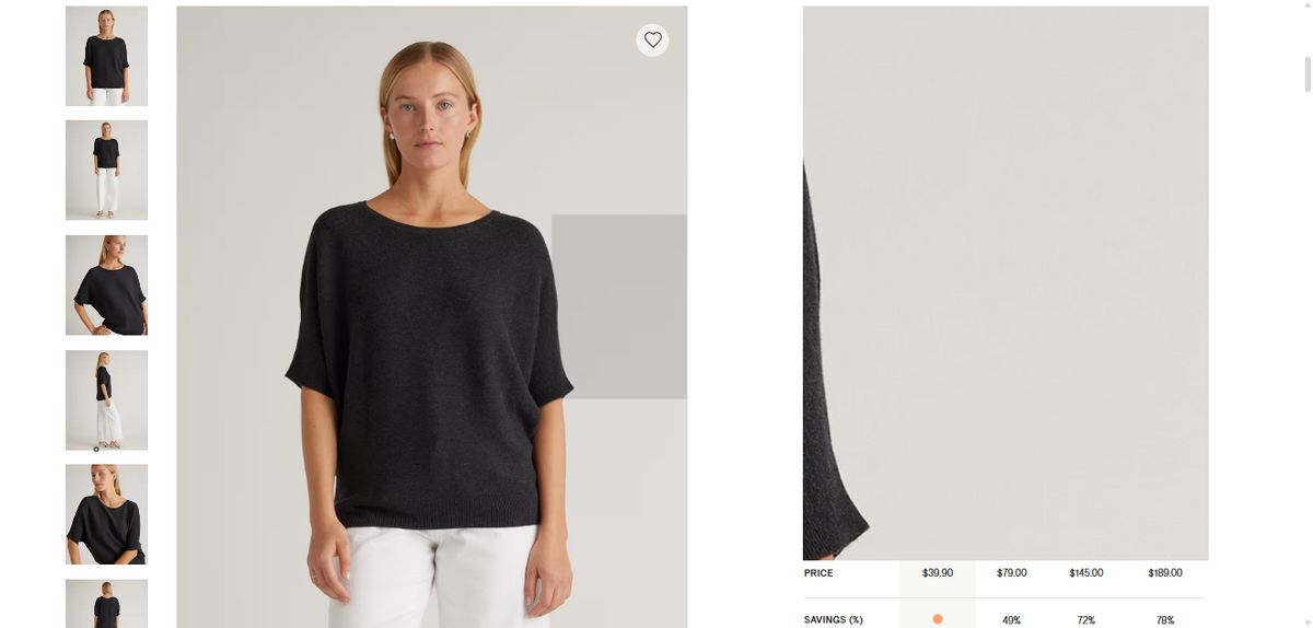 Lightweight Cashmere Dolman Sweater